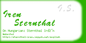 iren sternthal business card